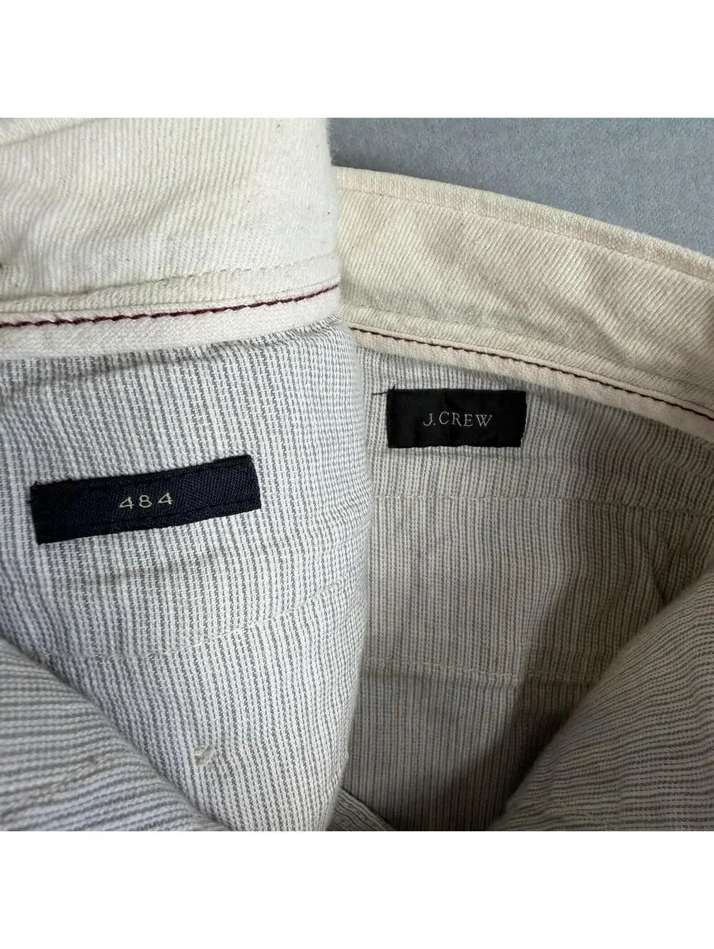 J.Crew 484 Chino Pants Mens 30x34 Soft White Eggshell Slim Straight Leg Cotton